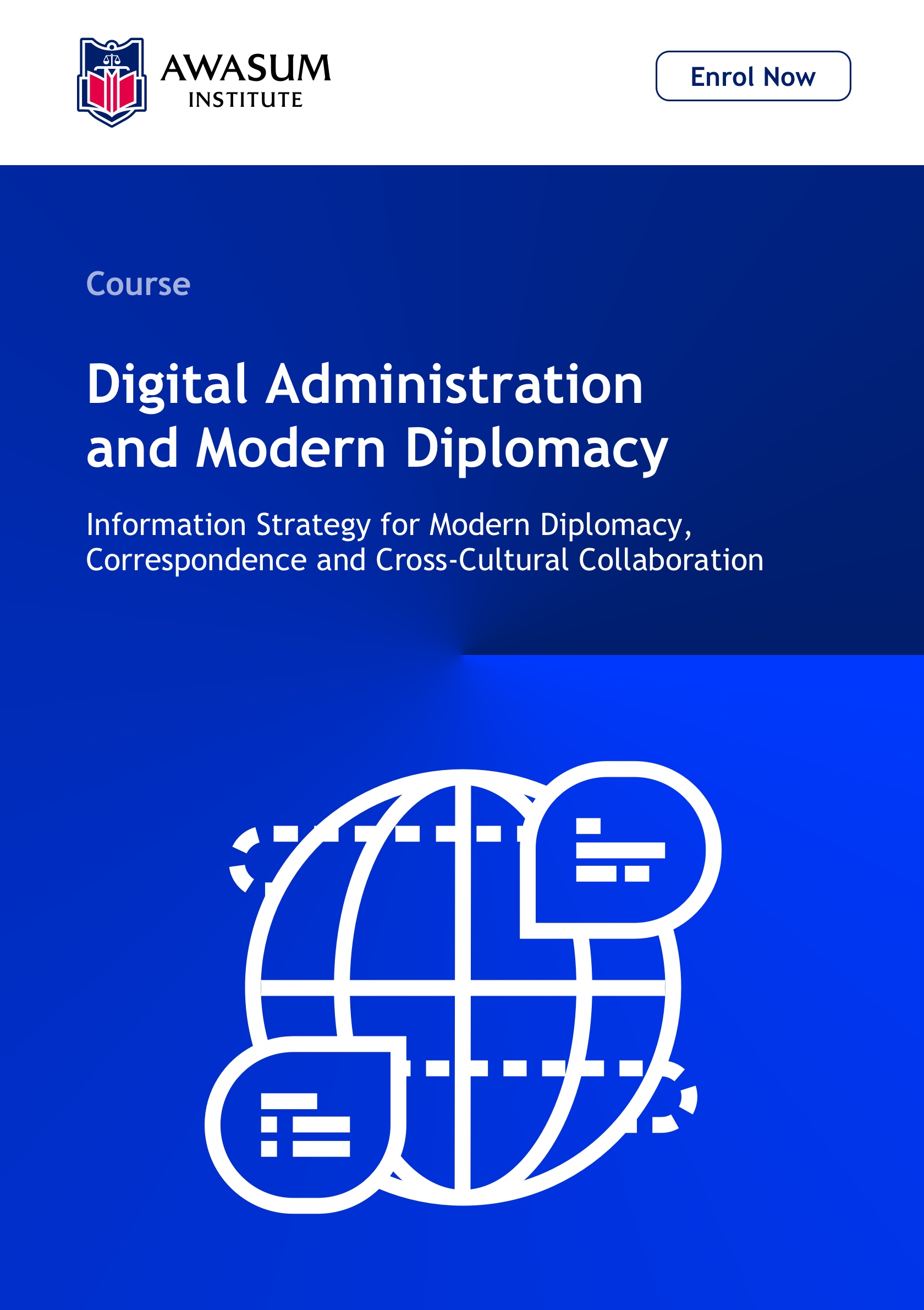 Digital Administration and Modern Diplomacy program cover